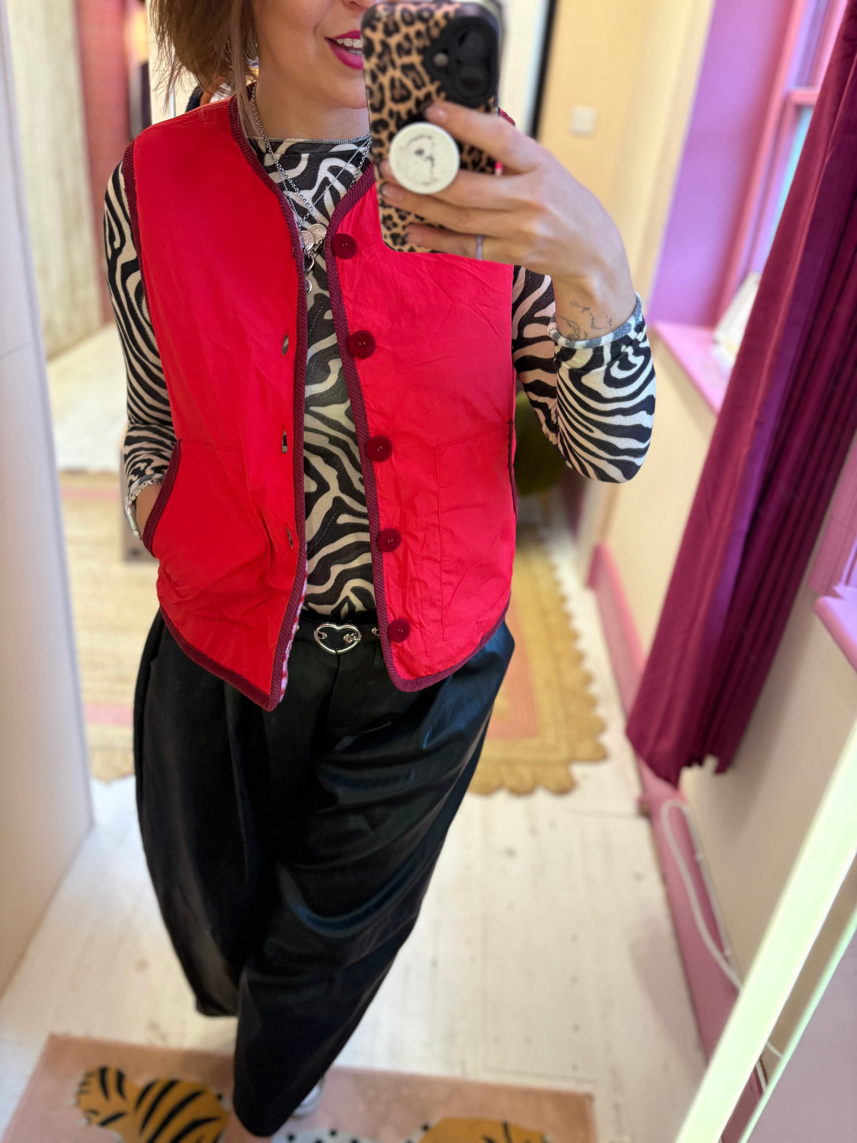 Zebra Print Layering Top