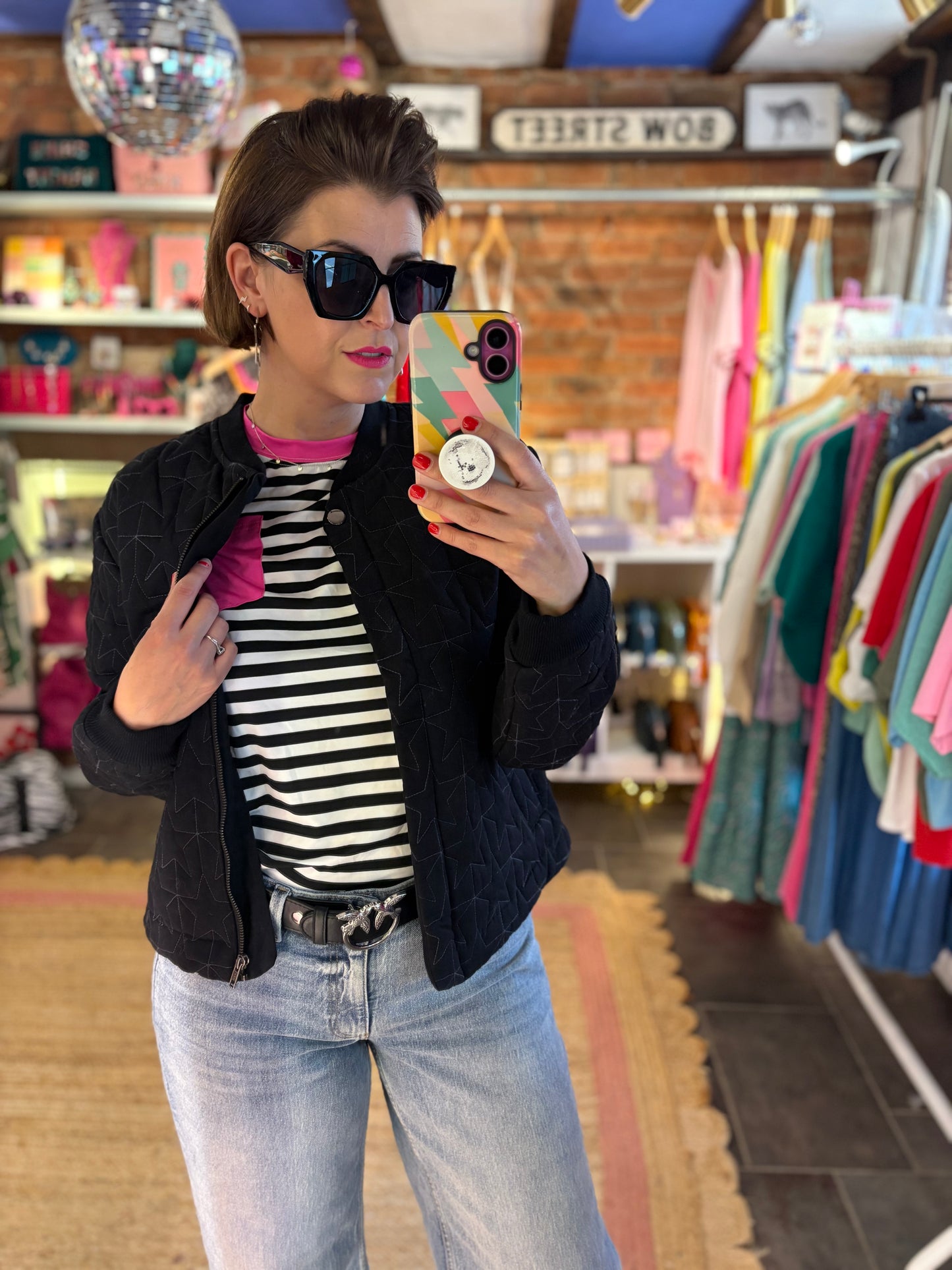 Quilted Star Bomber Jacket