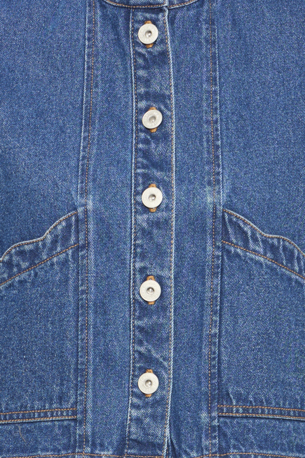 Denim Scallop Waistcoat