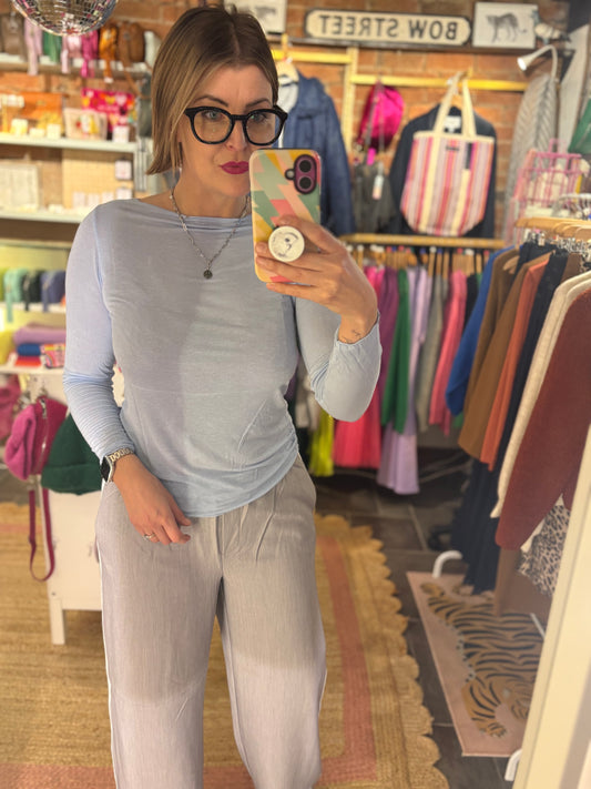 Plain Cashmere Blend Layering Top