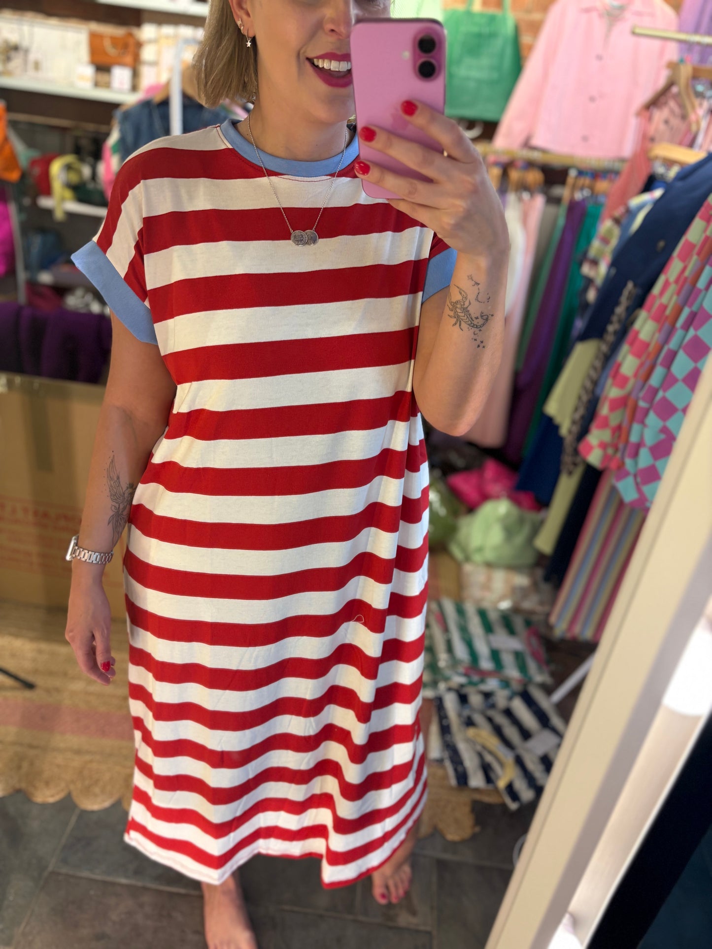 Striped T-Shirt Dress