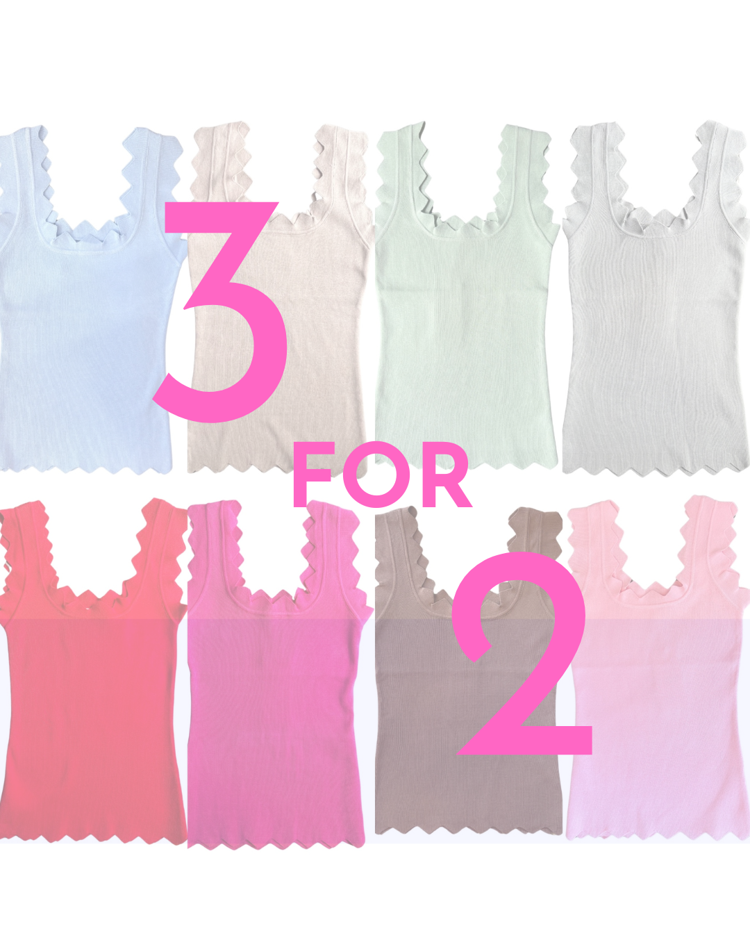 Scallop Vest Top