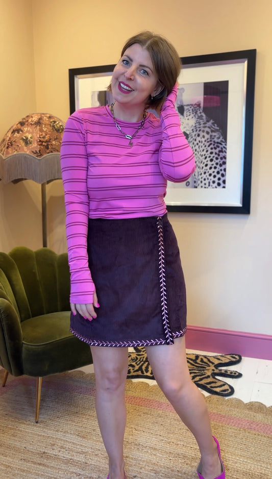 Striped Long Sleeve Layer Top