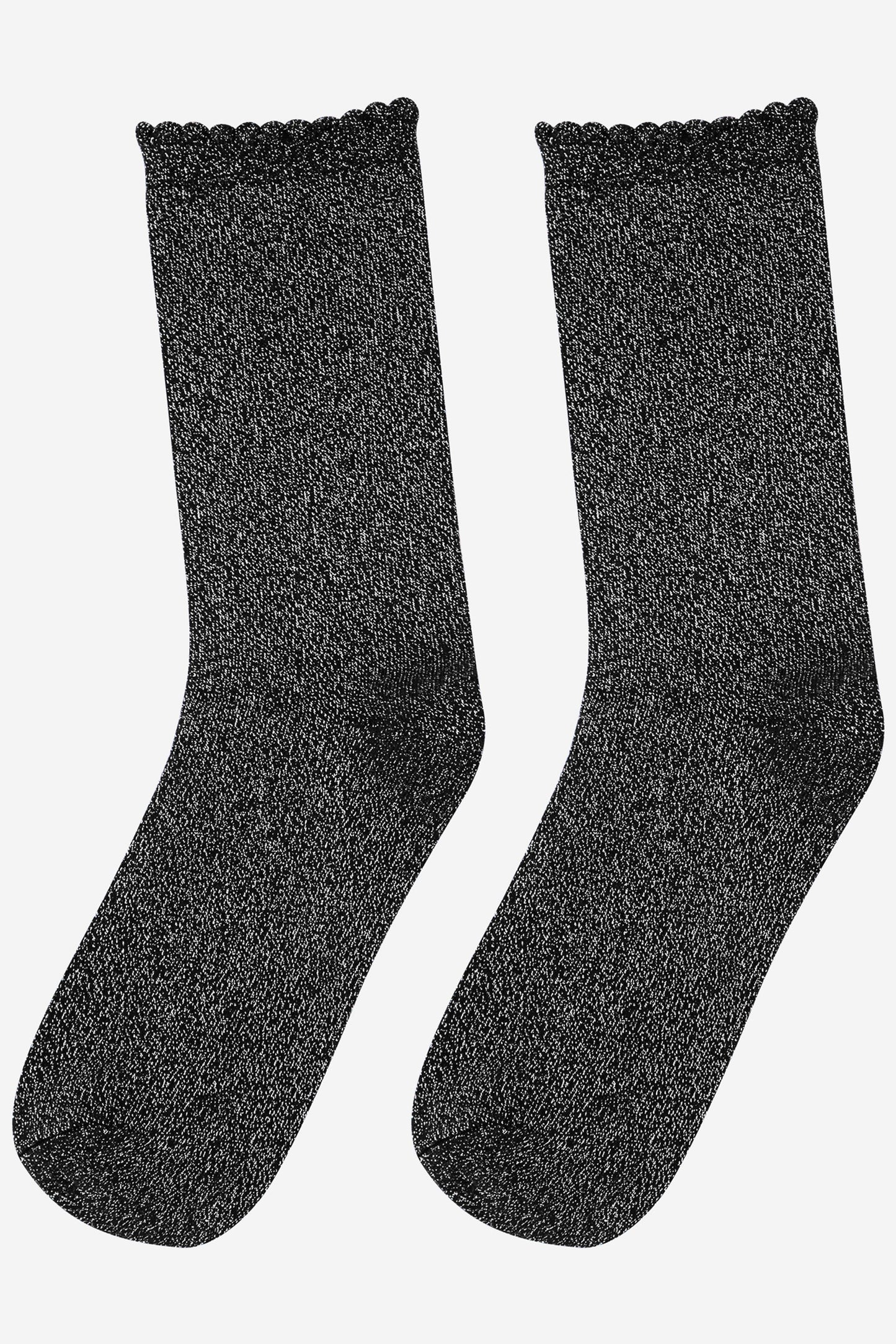 Plain Glitter Cotton Socks