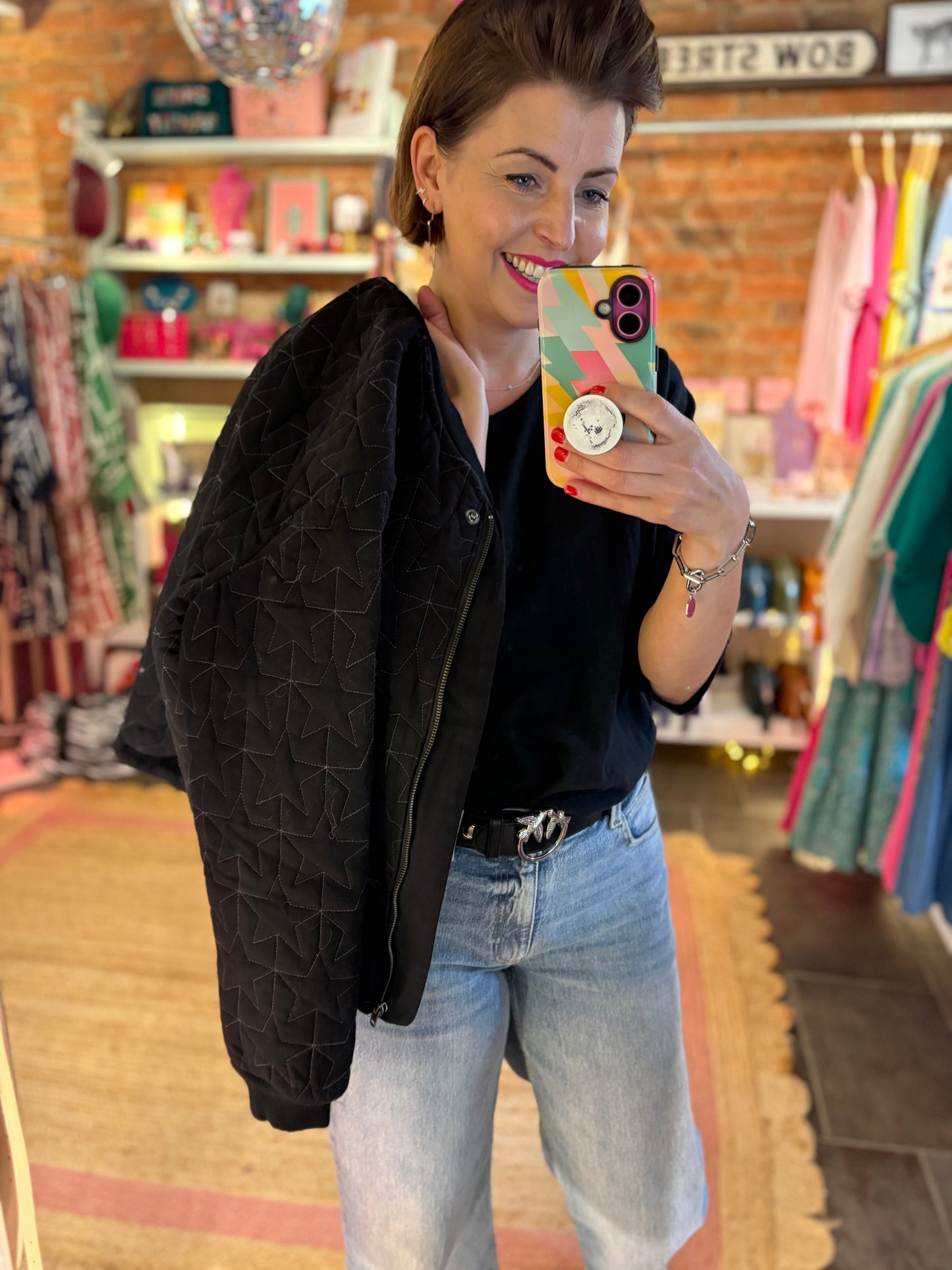 Quilted Star Bomber Jacket