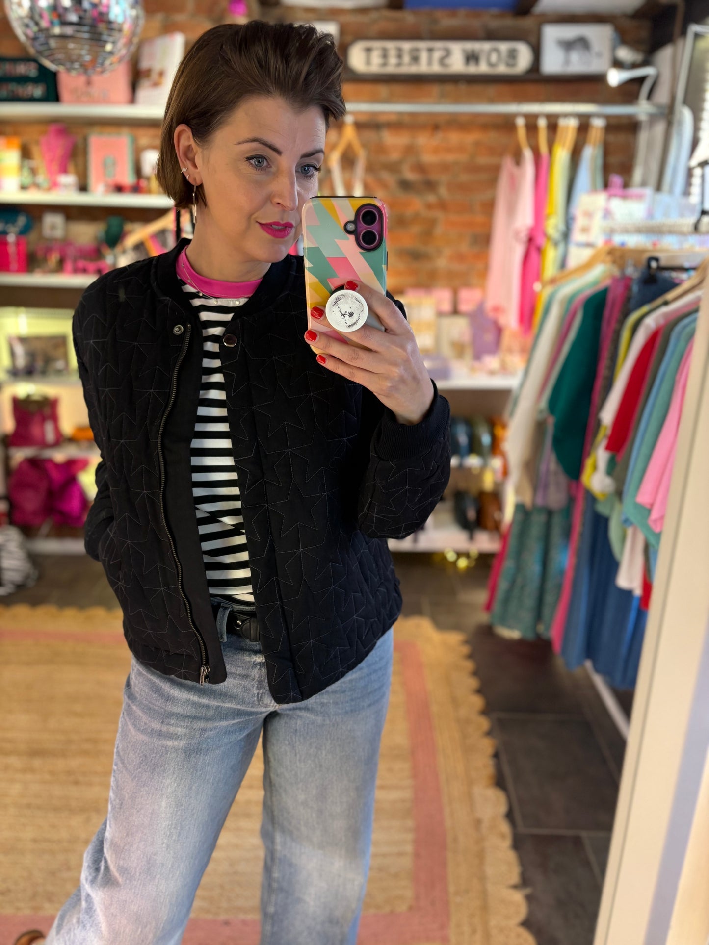 Quilted Star Bomber Jacket