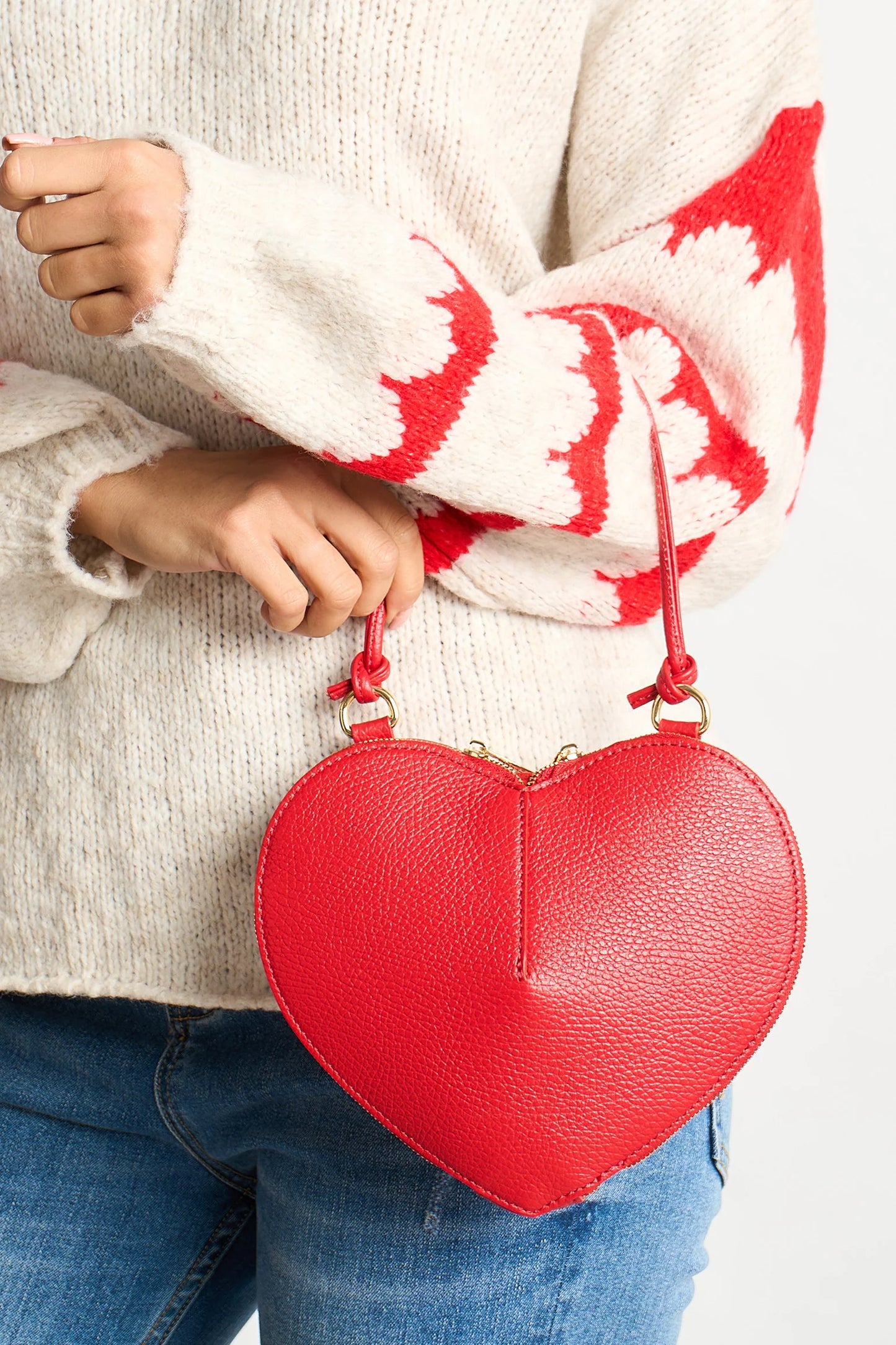 Red Heart Leather Bag