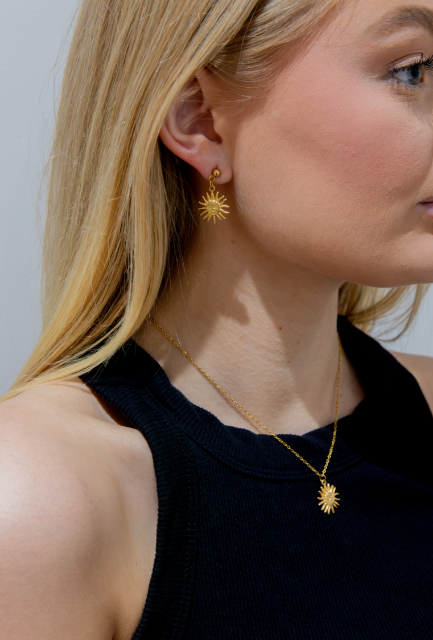 Blazing Sun Pendant Necklace