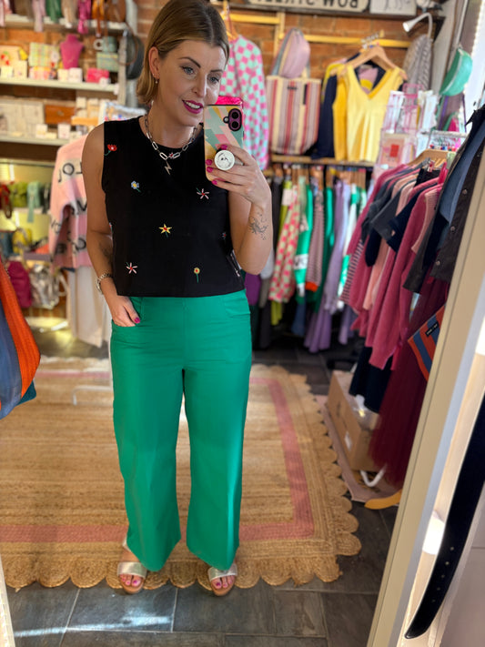 Lightweight Wide Leg Trousers