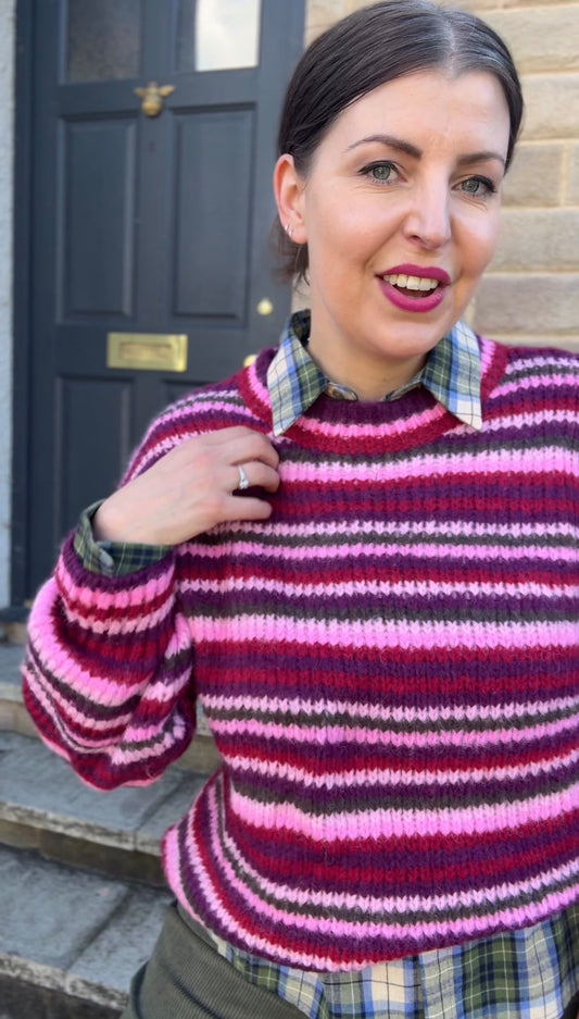 Striped Knit Cosy Jumper
