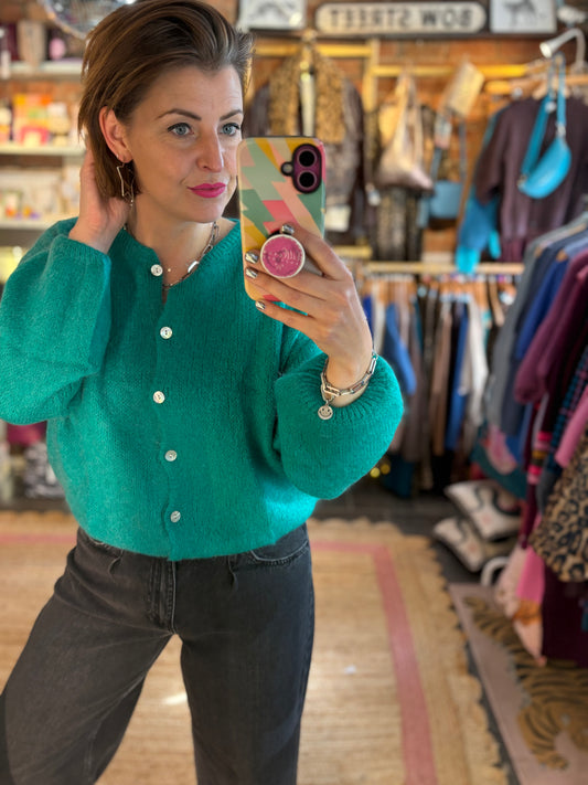 Mohair Long Sleeve Cardigan