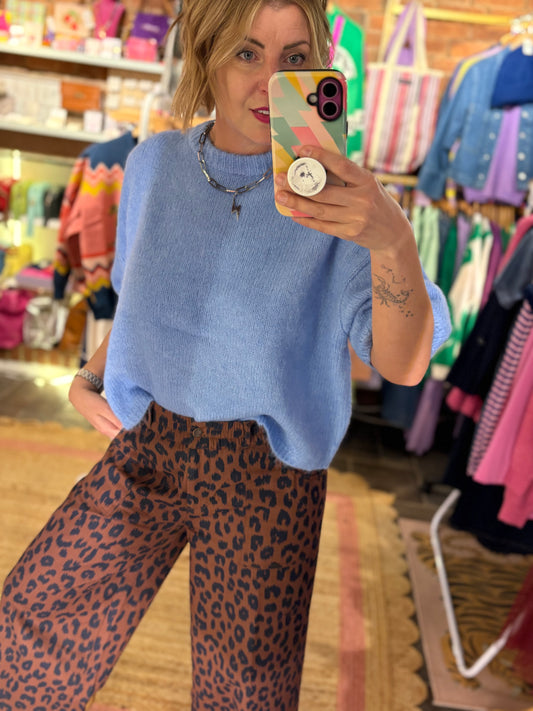 Boxy Knit Cropped Jumper