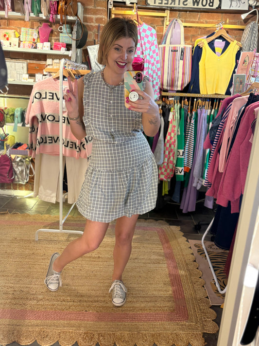 Puff Ball Mini Skirt