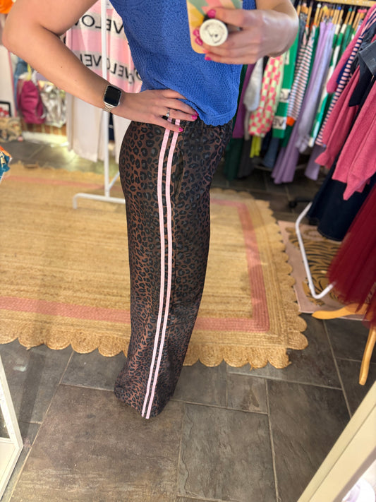 Leopard Stripe Joggers