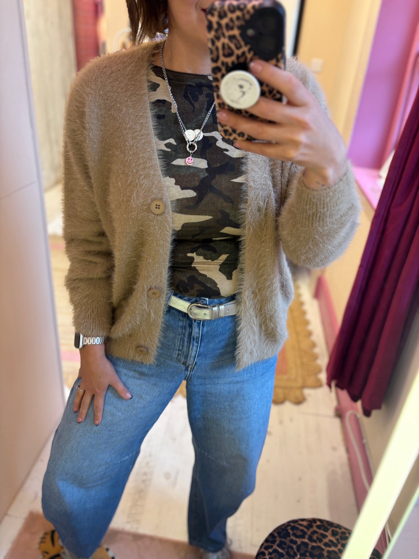 Camo Print Layering Top