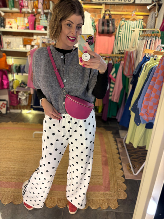 Leather Moon Crossbody/Bum Bag