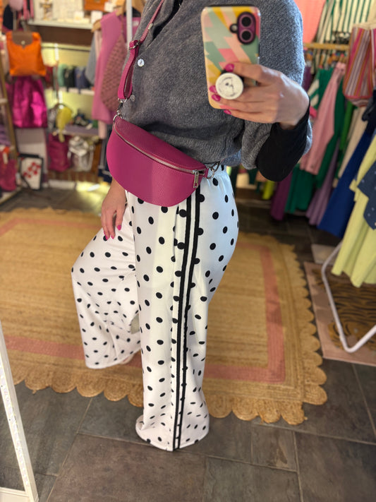 Polka Dot Stripe Track Pants
