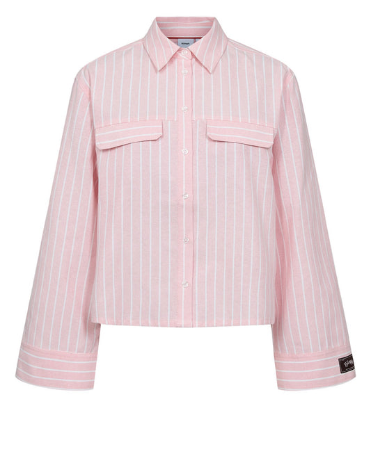 Pin Stripe Cropped Shirt