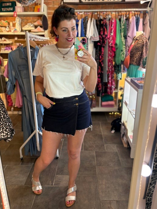 Indigo Denim Skort