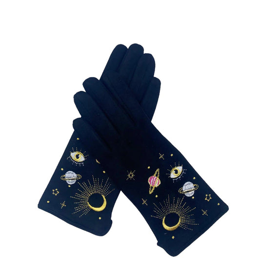 Embroidered Celestial Gloves