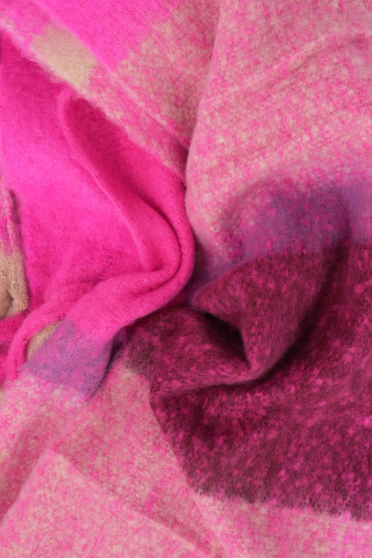 Hot Pink Colourblock Scarf