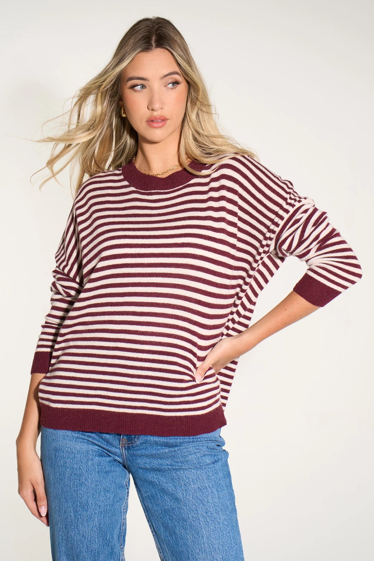 Classic Cashmere Blend Striped Jumper