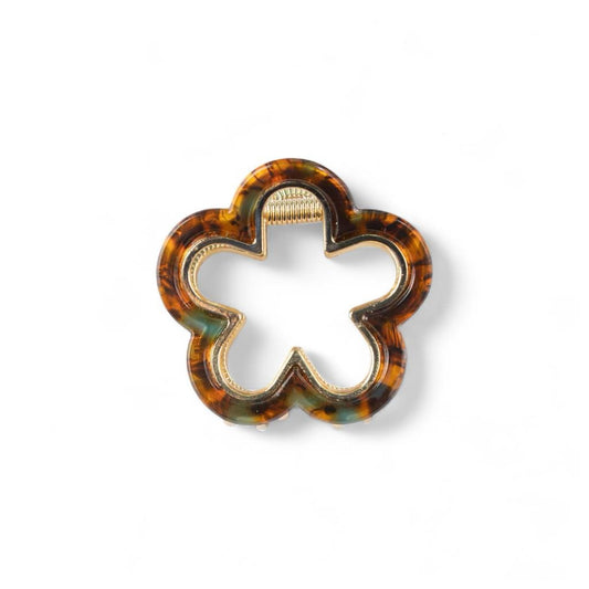 Tortoishell Flower Claw Hair Clip