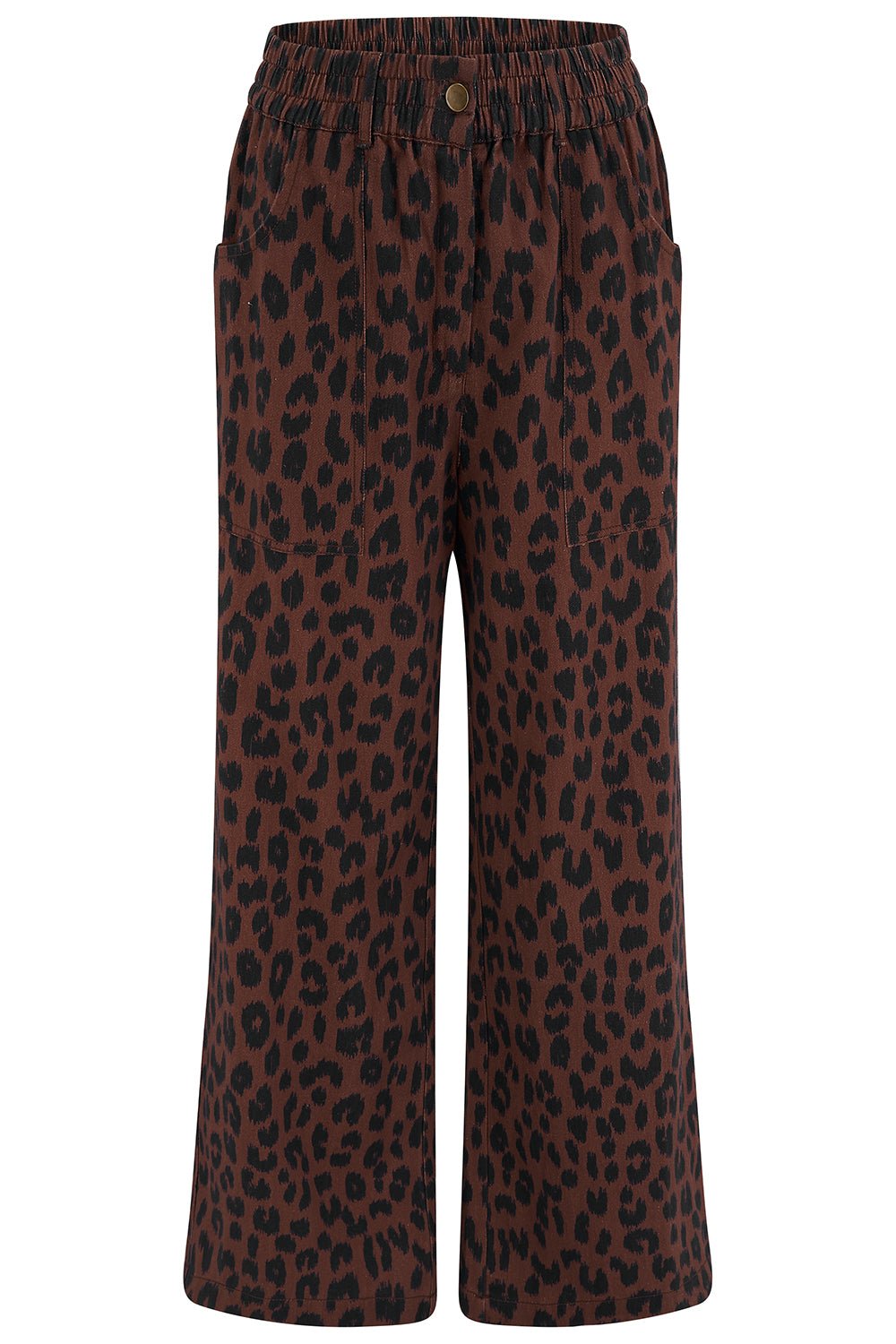 Leopard Print Wide Leg Trouser