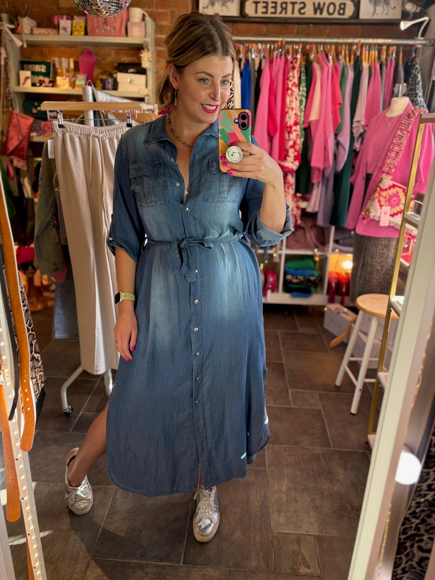 Denim Tencel Shirt Dress