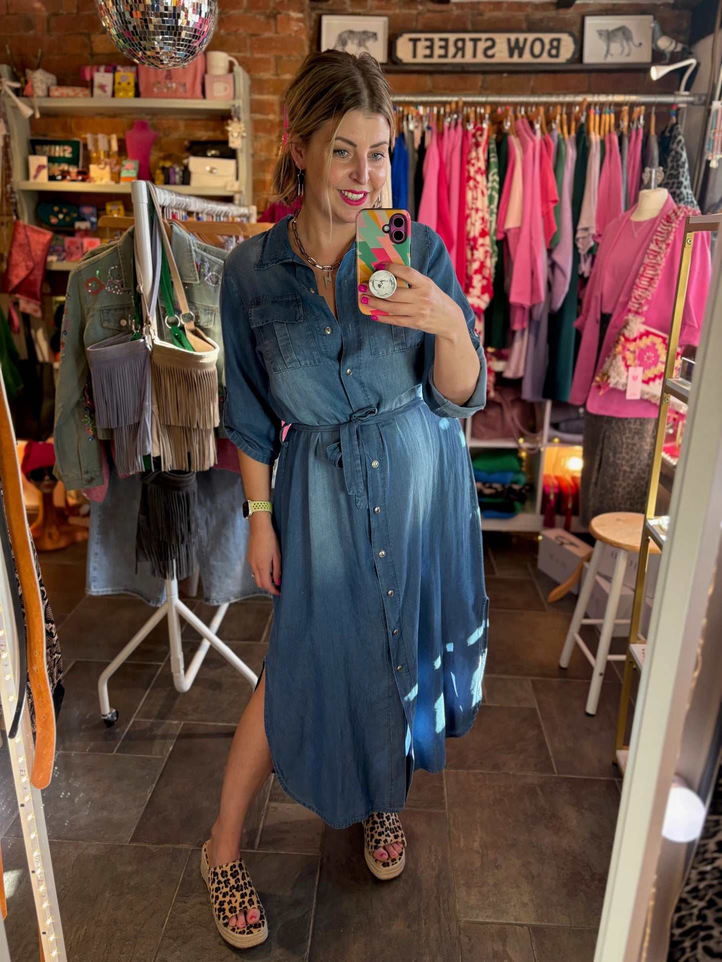 Denim Tencel Shirt Dress