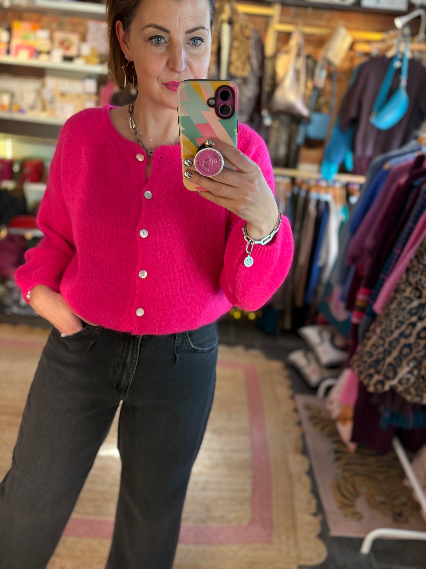 Mohair Long Sleeve Cardigan