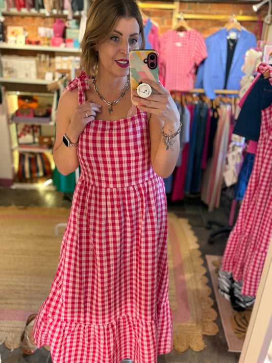Pink Gingham Dress