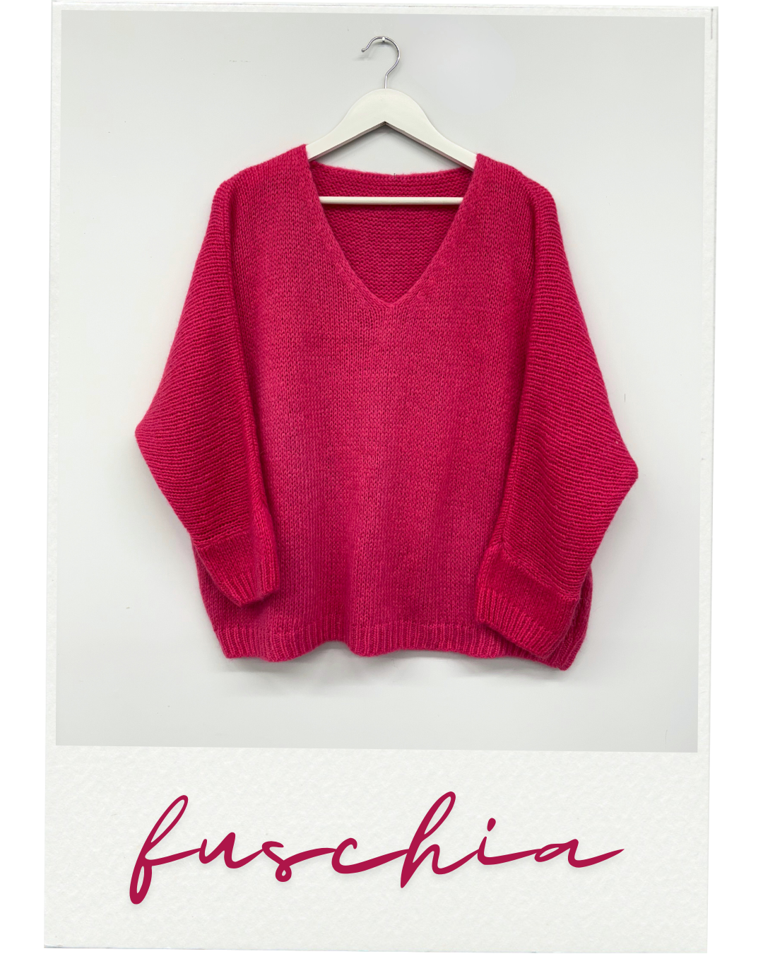 Slouchy V Neck Mohair Jumper