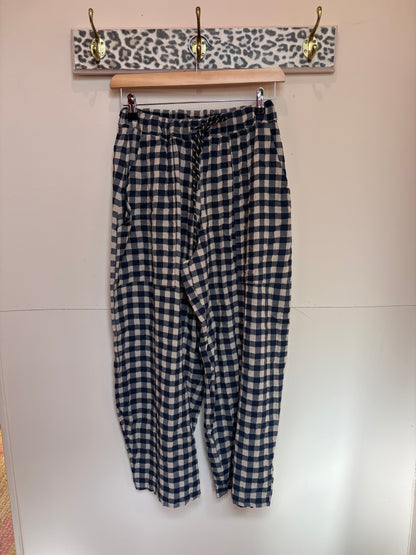 Gingham Barrel Leg Trousers *New Season Colours*