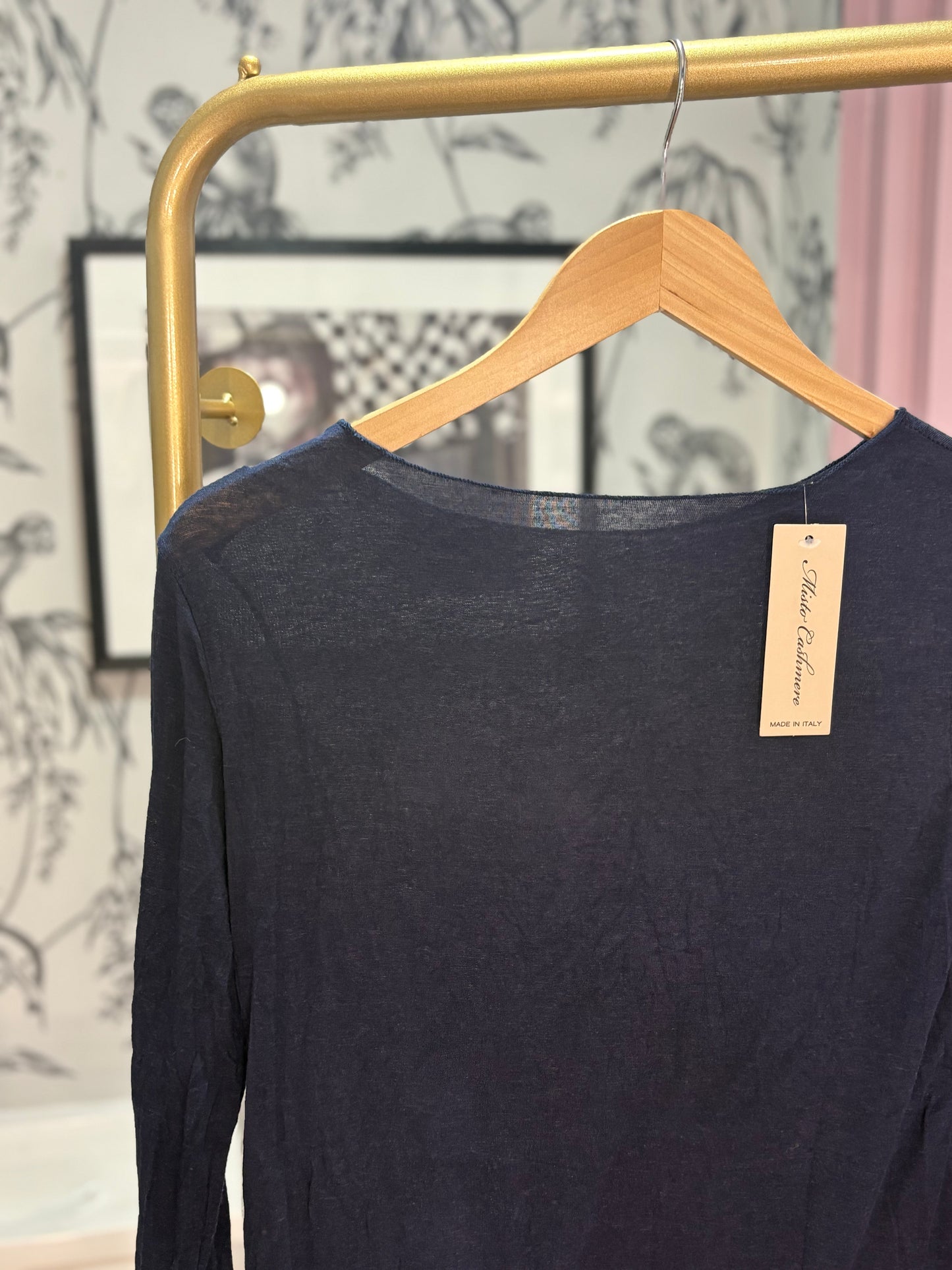 Plain Cashmere Blend Layering Top