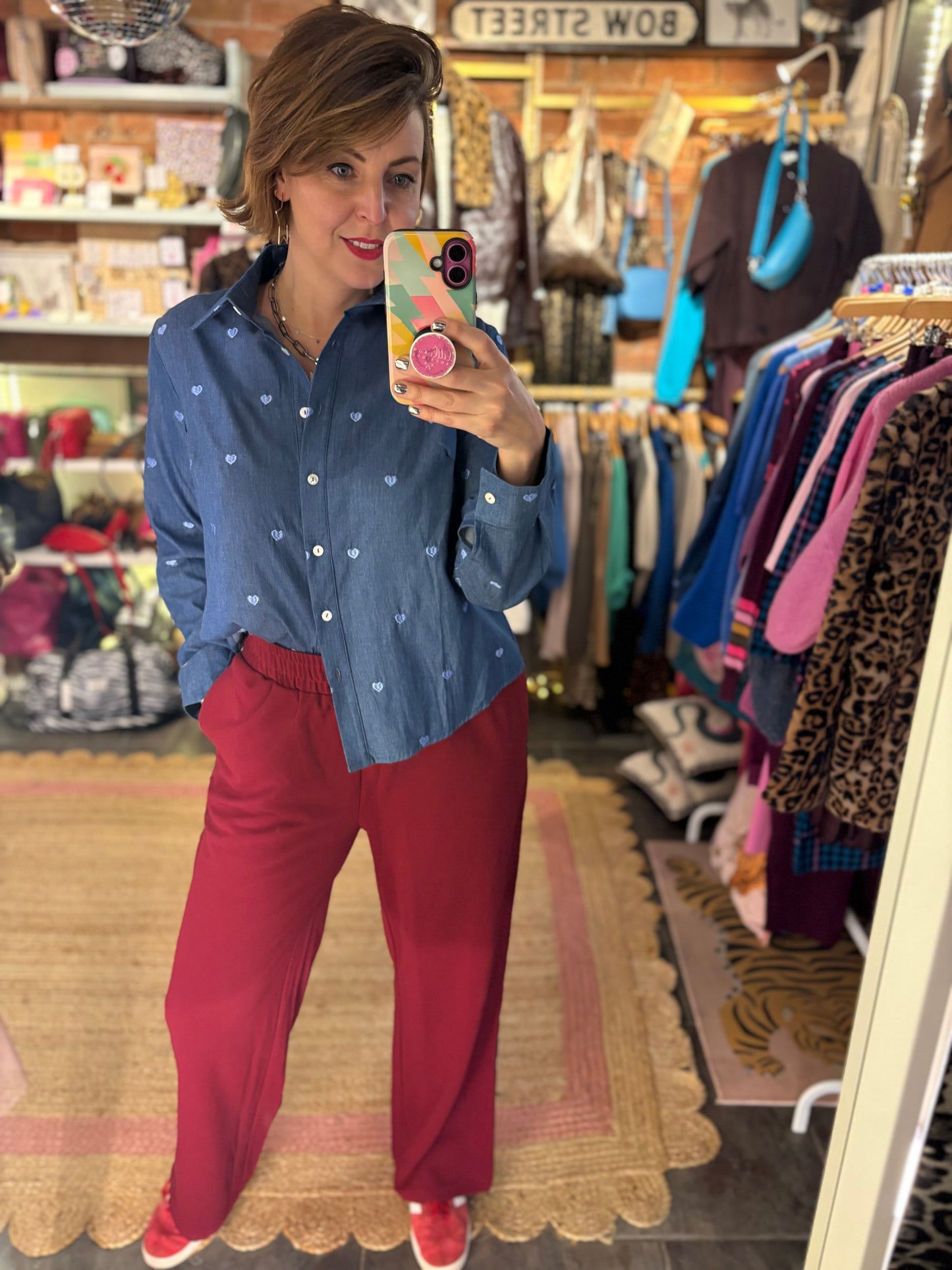 Berry Stripe Trousers