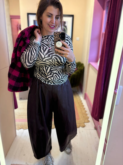 Zebra Print Layering Top