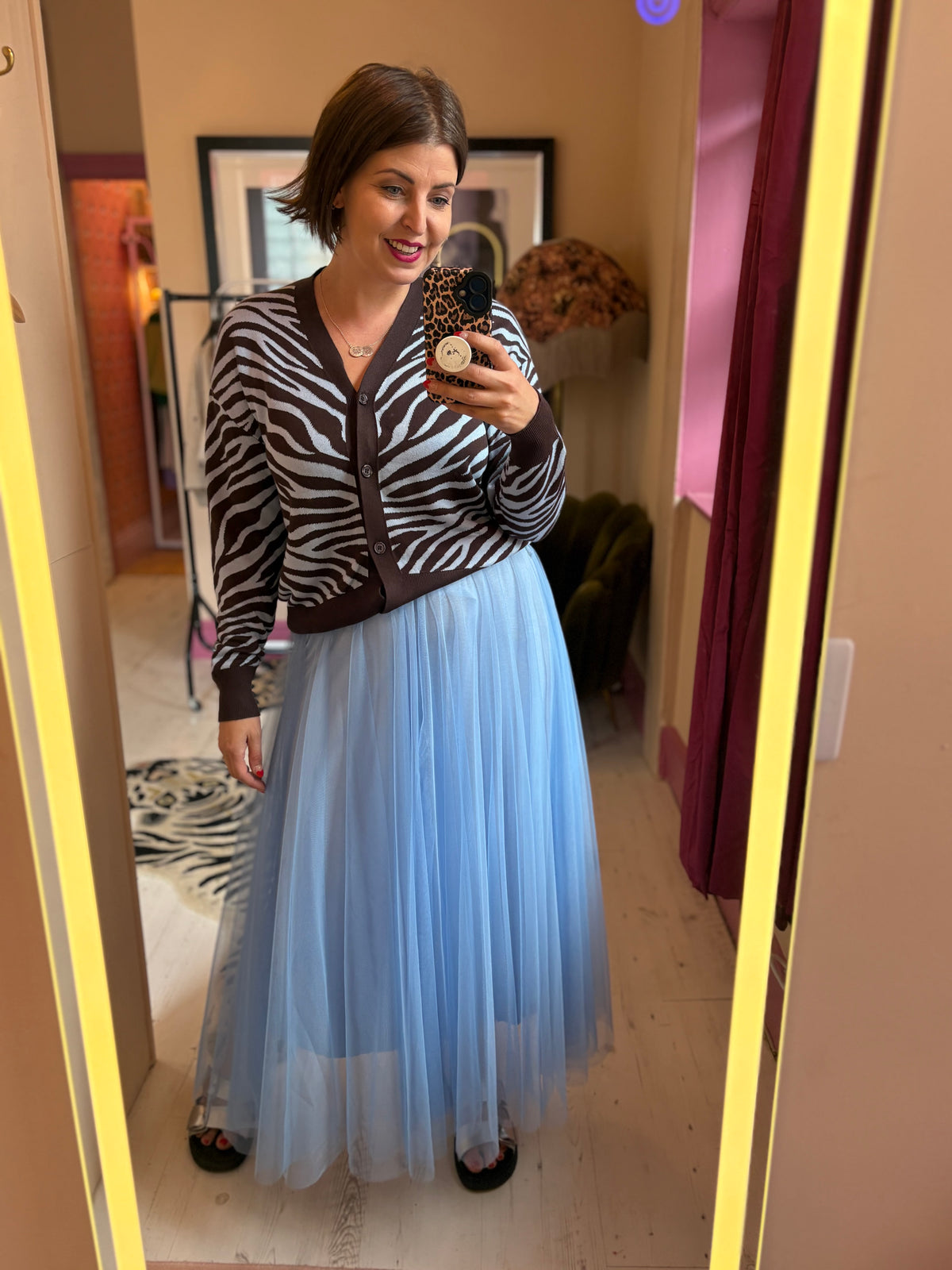 Zebra Print Cardigan