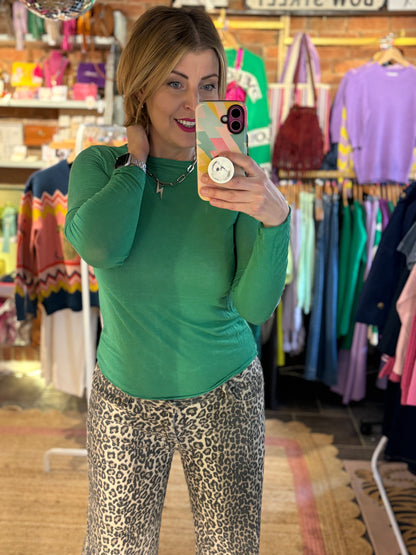 Plain Cashmere Blend Layering Top