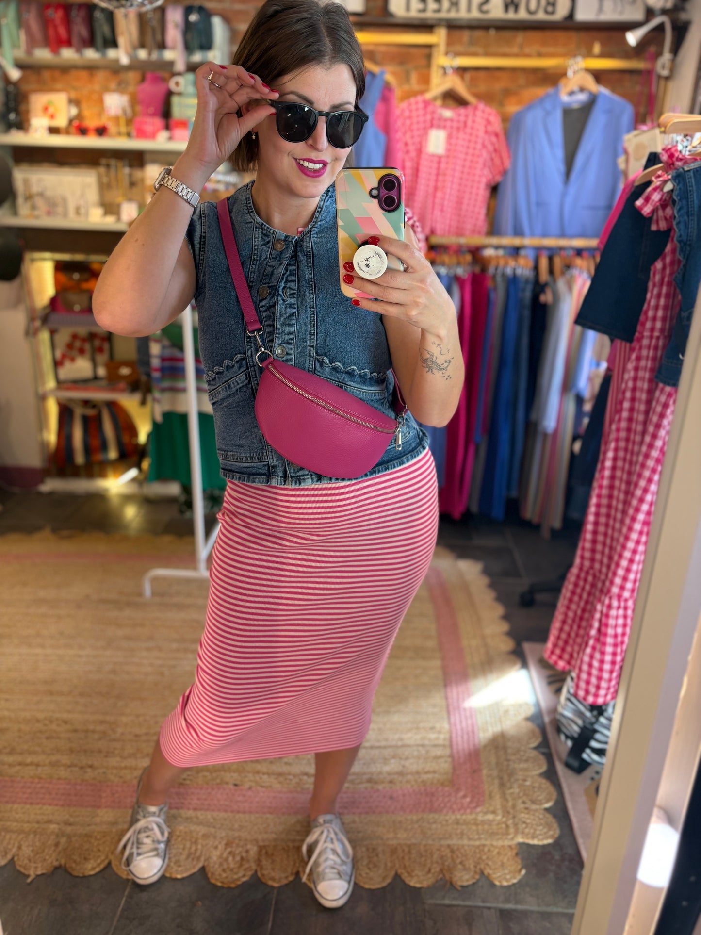 Ribbed Stripe Dress