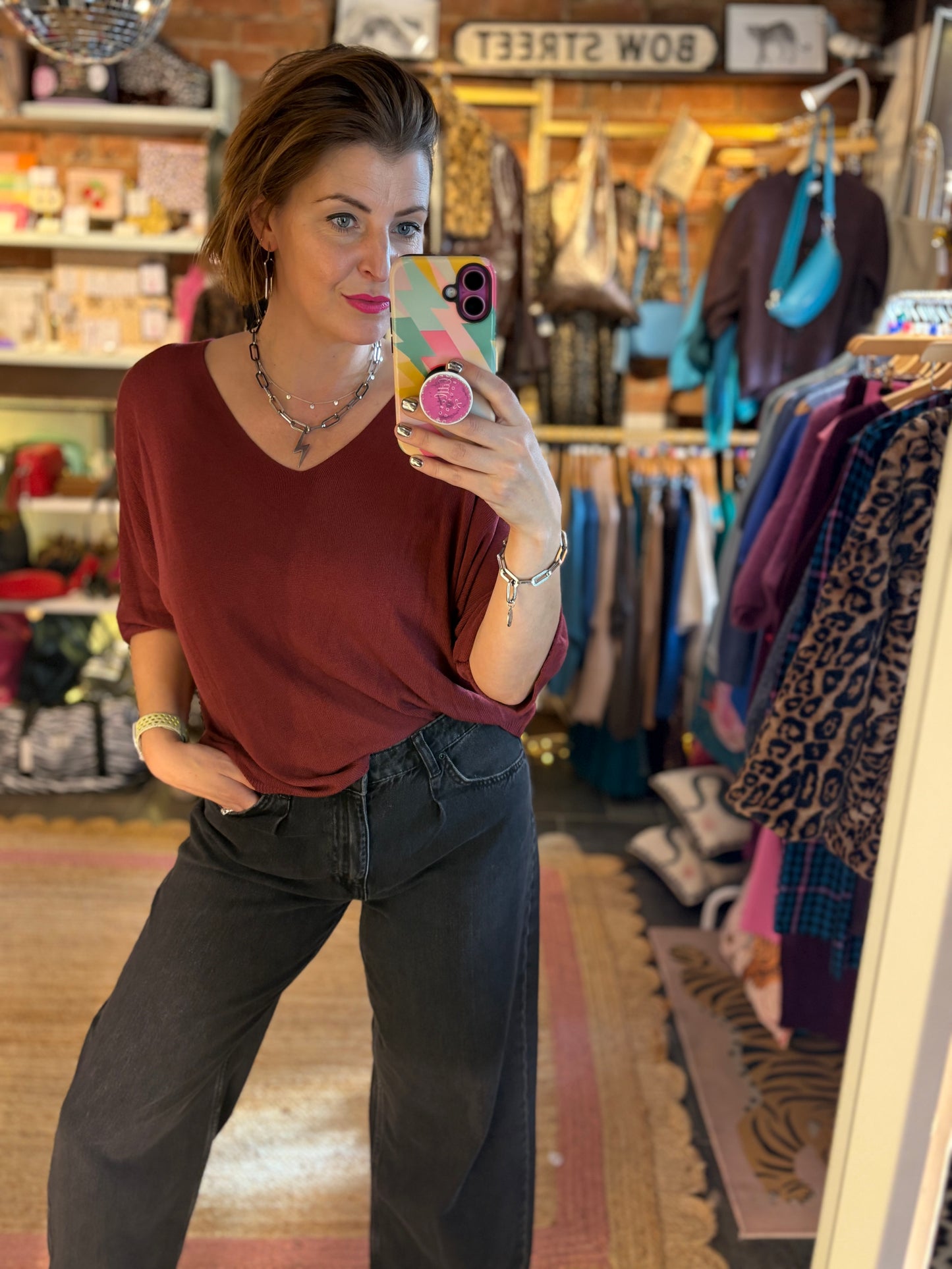 Soft Knit Batwing Top