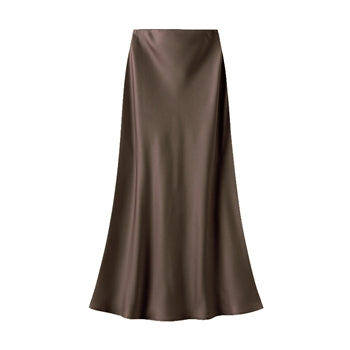 Bias Cut Satin Slip Skirt