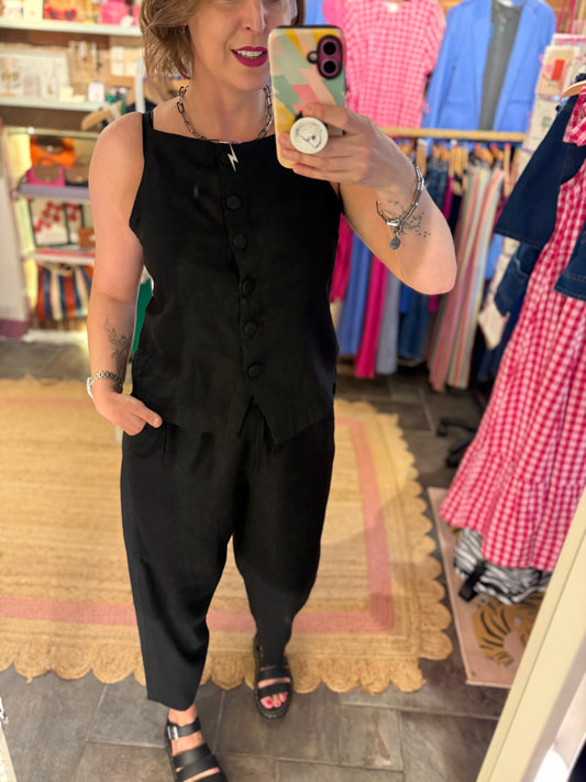Linen Vest Top