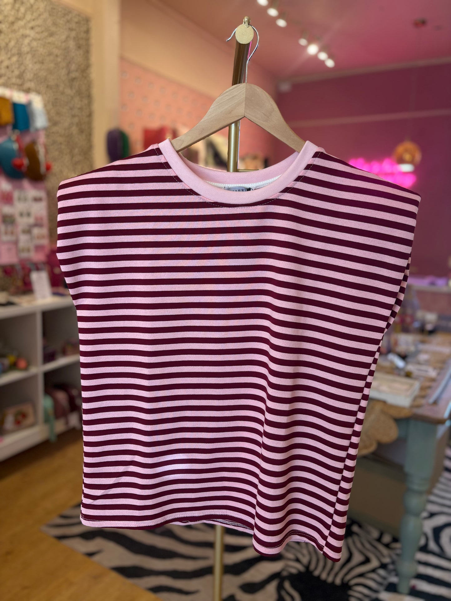 Padded Striped T-Shirt