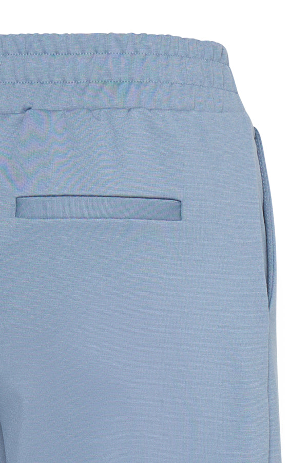 Jersey Wide Leg Cropped Trouser - Blue Mirage