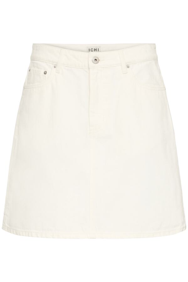 White Denim Mini Skirt