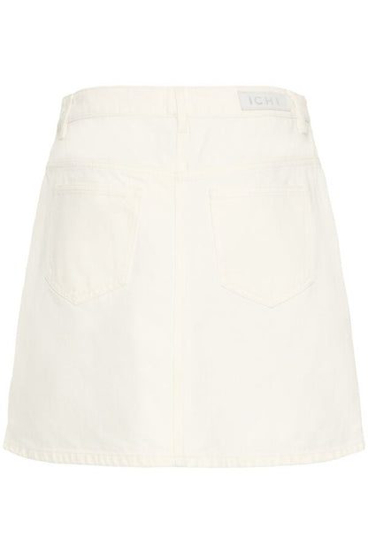White Denim Mini Skirt