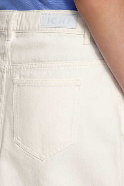 White Denim Mini Skirt