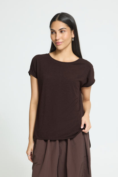 Relaxed Capped Sleeve T-shirt
