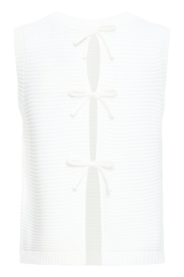 Cotton Knit Tie Back Tank Top